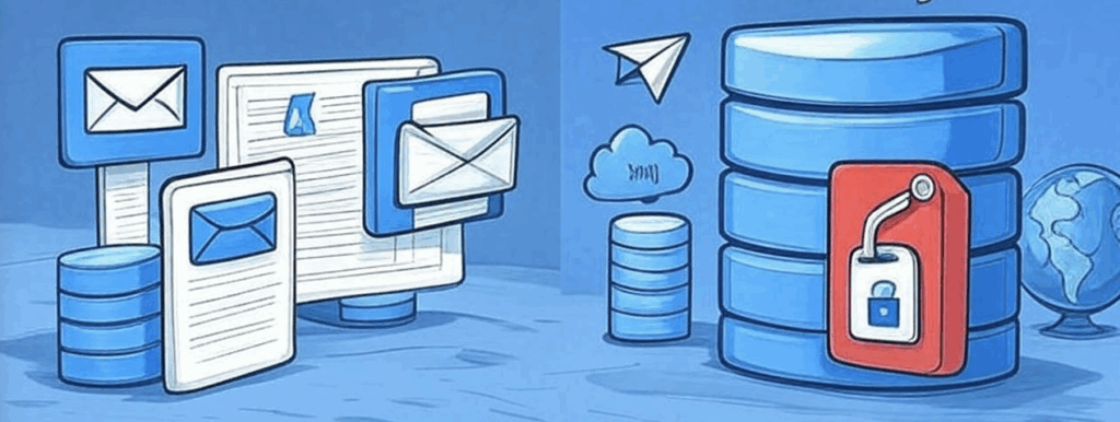 A text symbolizing Molnify actions such as mail, pdf-generation, API connections and SQL database